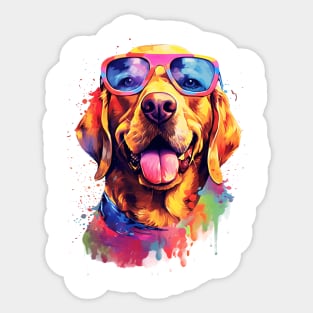 Dog with sunglasses Sticker